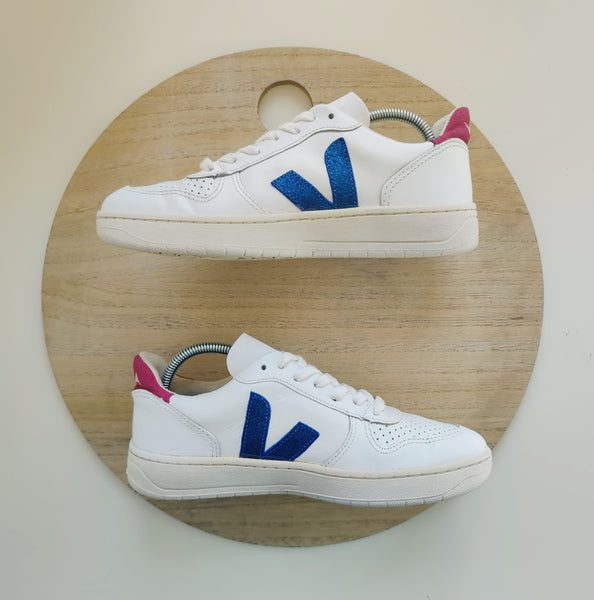 Veja V-10 White/Glitter T.36