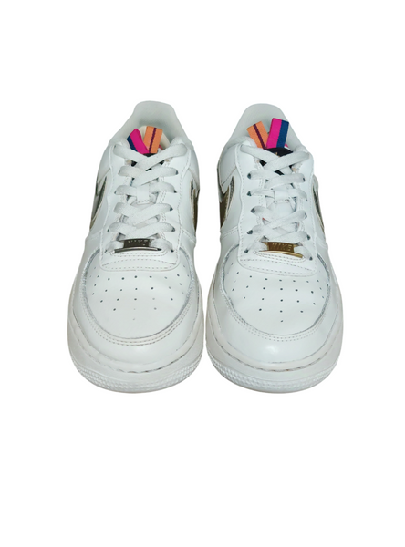 Nike Air Force One Low LV8 Double Swoosh White/Silver Gold T.39