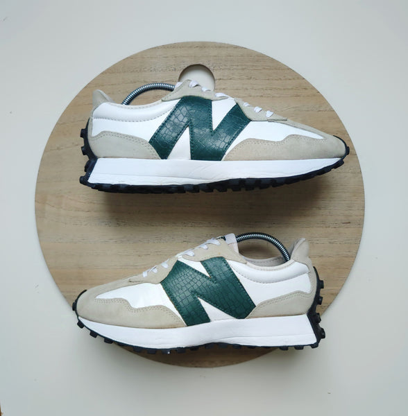 New Balance 327 White/Nightwatch Green T.39