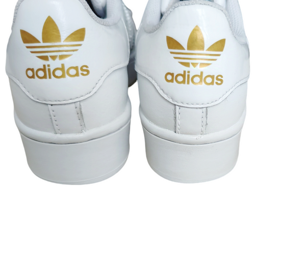 Adidas Superstar Bold Cloud White/Gold Metallic T.36