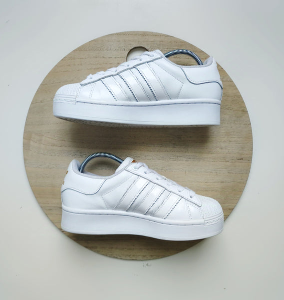 Adidas Superstar Bold Cloud White/Gold Metallic T.36