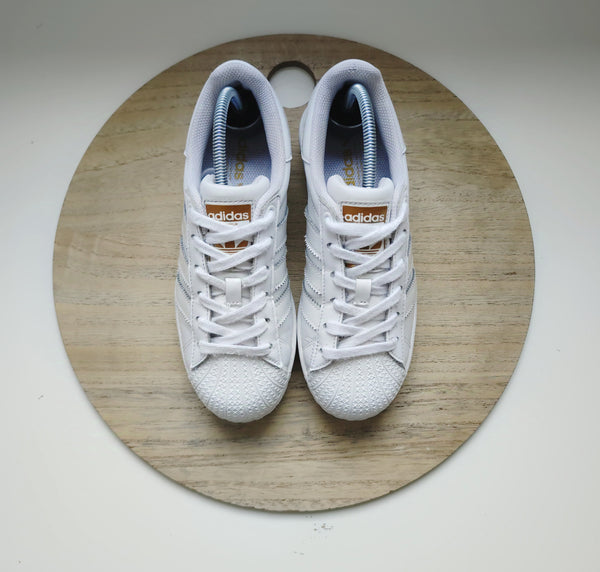 Adidas Superstar Bold Cloud White/Gold Metallic T.36